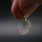 Rare Raw Blue Euclase Gem Crystal Silver Pendant from Zimbabwe - 0.6" - 1.45 Grams