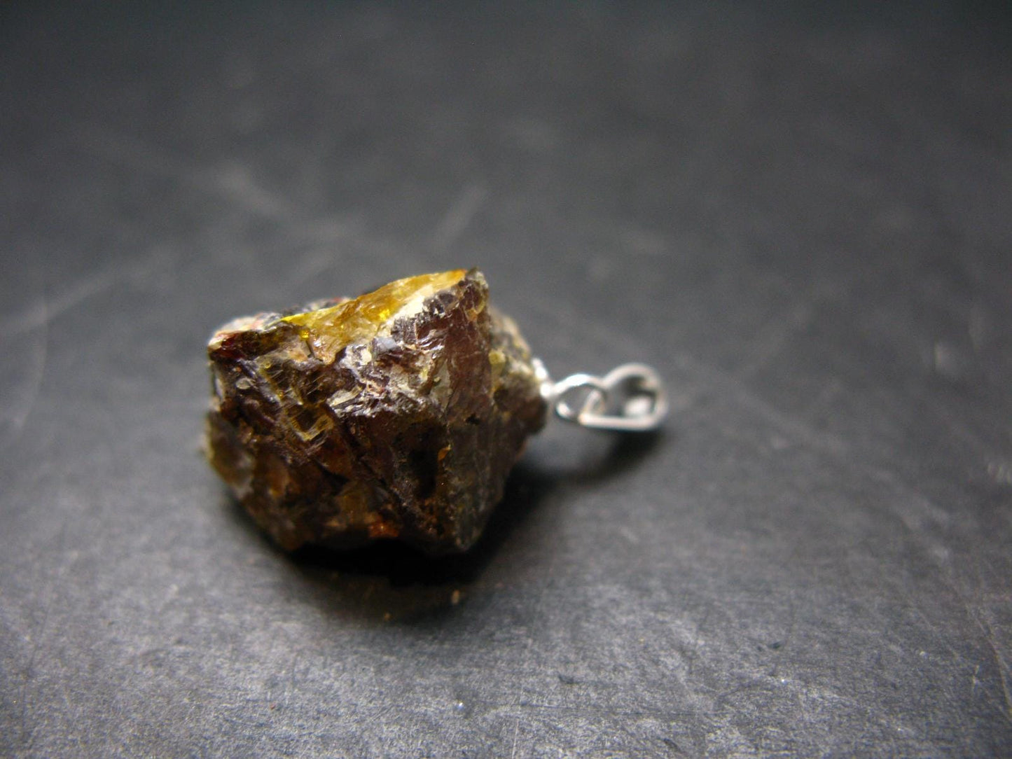 Sphalerite 925 Silver Pendant from Spain - 0.9" - 5.14 Grams