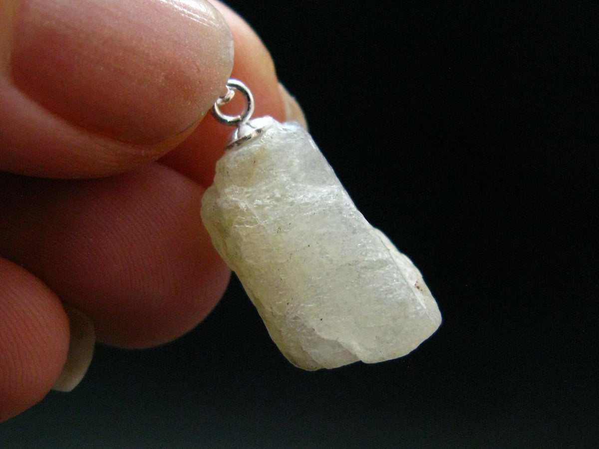 Natural Glow From Inside Moonstone 925 Silver Pendant From Tanzania - 0.9" - 2.31 Grams