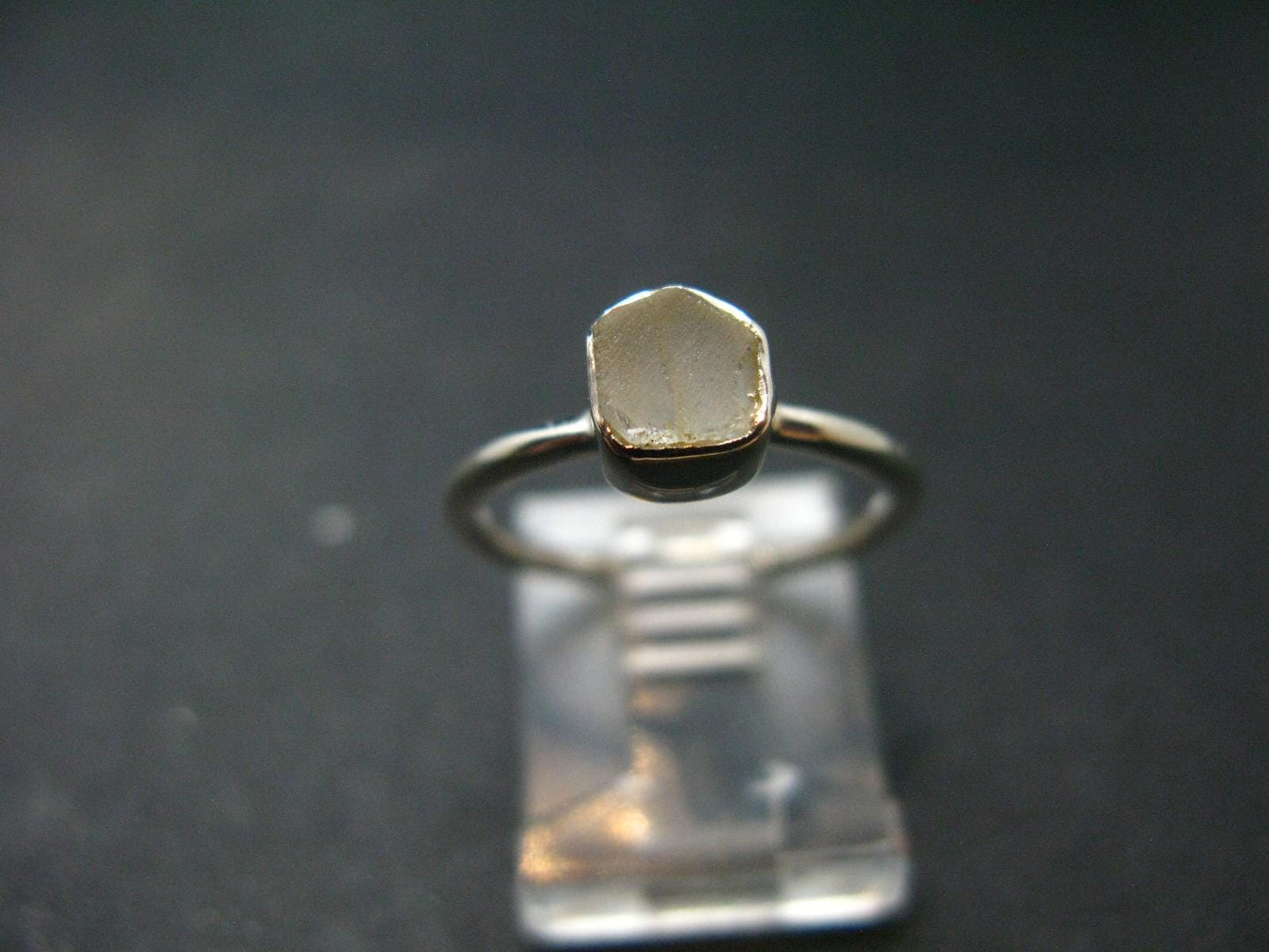 Phenakite Phenacite Crystal Silver Ring From Nigeria - Size 6 - 1.78 Grams