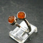 Spessartine Garnet Silver Ring From Tanzania - Size 8 - 2.45 Grams