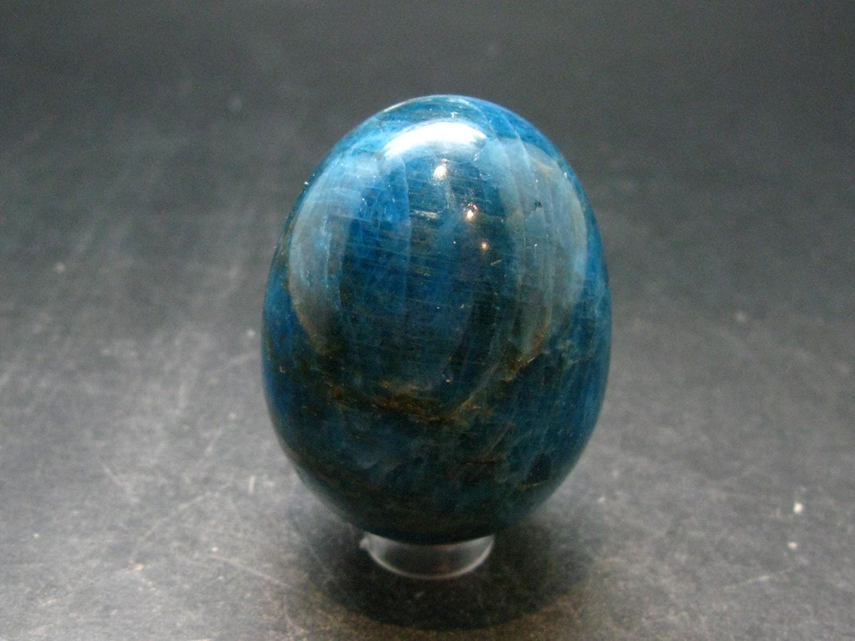 Large Neon Blue Apatite Egg from Madagascar - 137.90 Grams - 2.1"