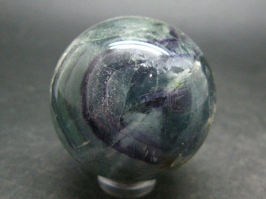 Gem Purple + Green Fluorite Sphere from China - 1.6"