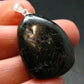 Very Rare Sterling Silver Nuumite Nuummite Pendant From Greenland - 1.5" - 10.10 Grams