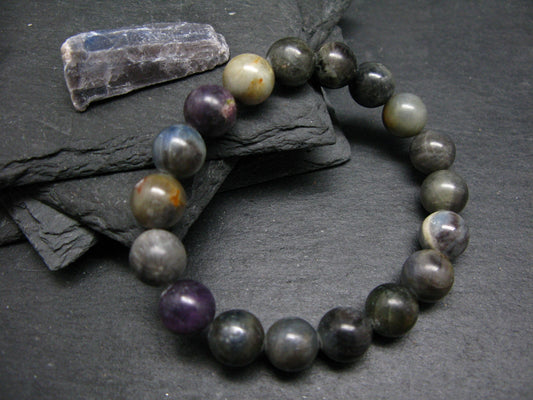 Blue Sapphire Genuine Bracelet ~ 7 Inches ~ 10mm Round Beads