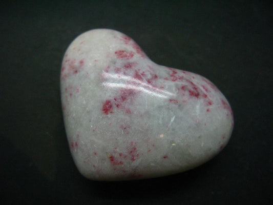 Large Cinnabar in Quartz Heart from Peru - 91.11 Grams - 2.4"