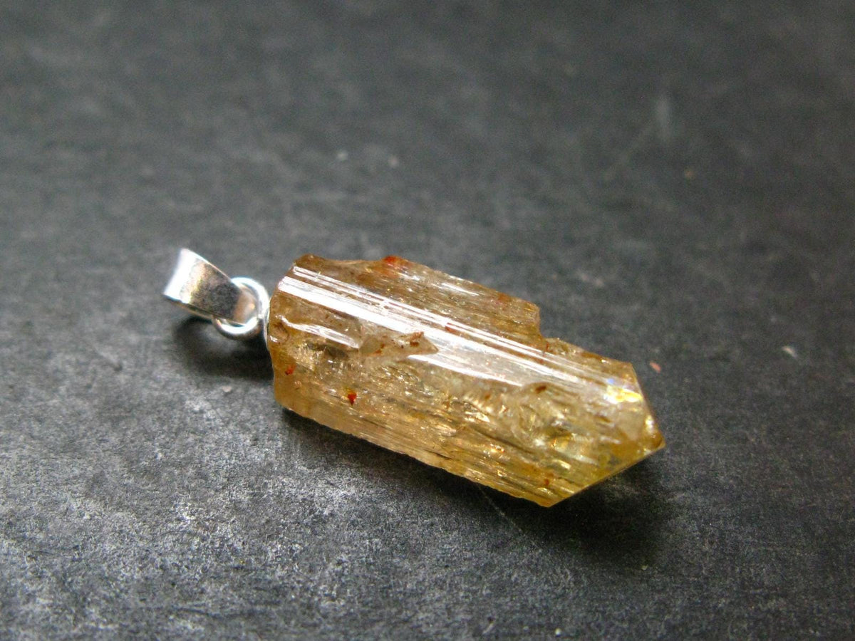 Imperial Topaz Crystal Pendant From Brazil - 1.0" - 1.85 Grams