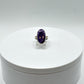 Beautifully Oval Charoite Sterling Silver Ring - Size 7