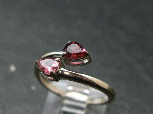 Pink Tourmaline Silver Ring From Brazil - 2.08 Grams - Size 7