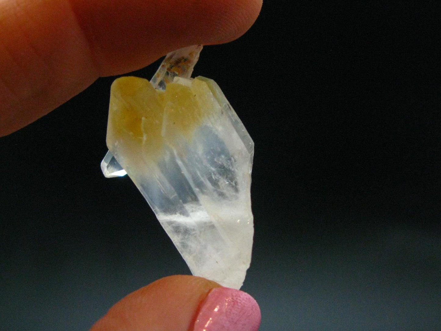 Rare Mango Quartz w/ Hallyosite Crystal From Colombia - 1.1" - 6.10 Grams