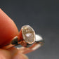 Gray Herderite Silver Ring from Africa - Size 7 - 1.71 Grams
