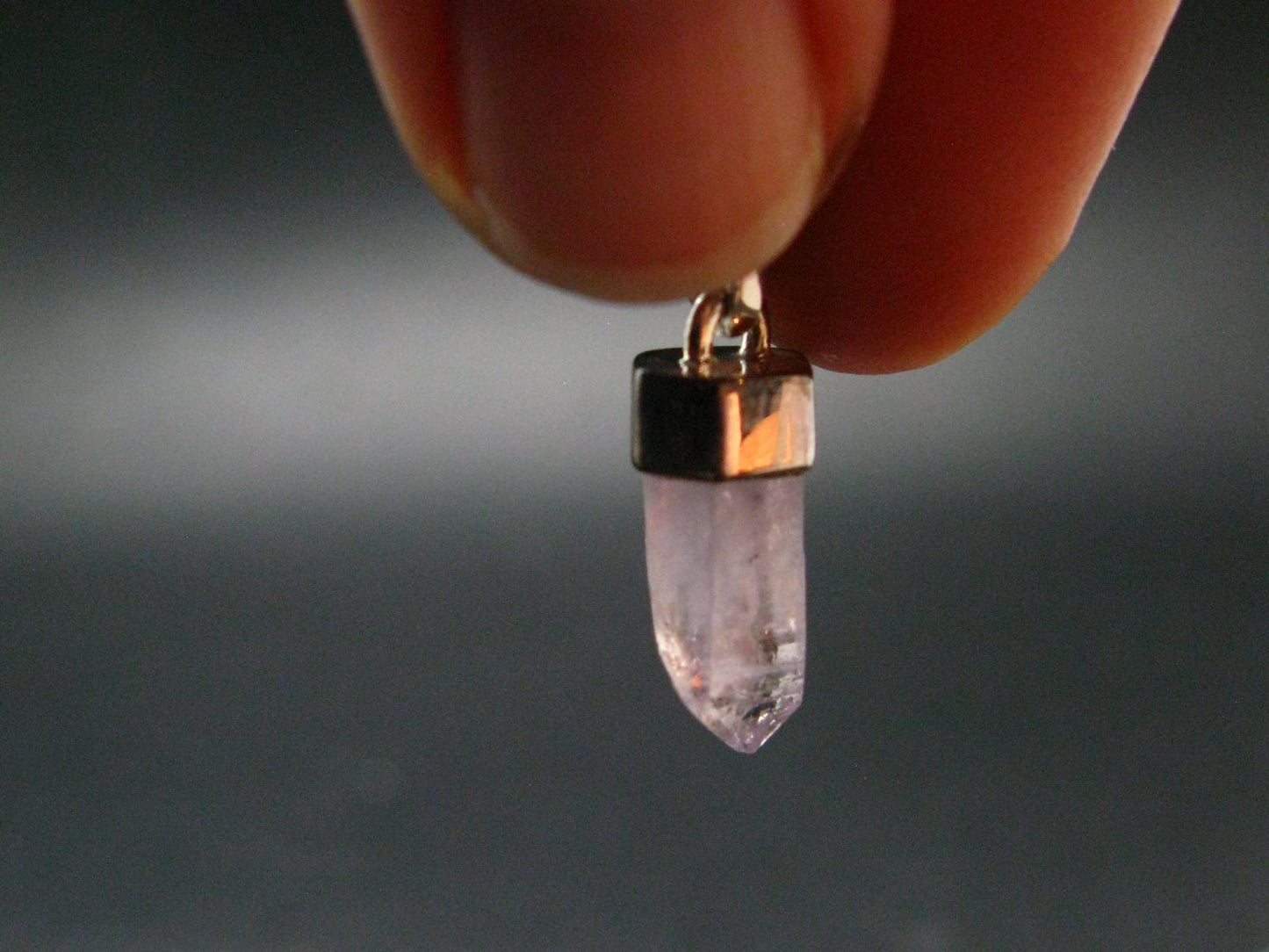 Vera Cruz Amethyst Silver Pendant From Mexico - 0.9" - 1.92 Grams