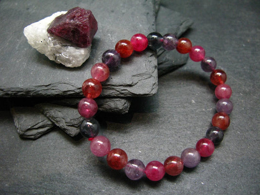 AAA Grade Gem Spinel Genuine Bracelet ~ 7 Inches ~ 8mm Round Beads