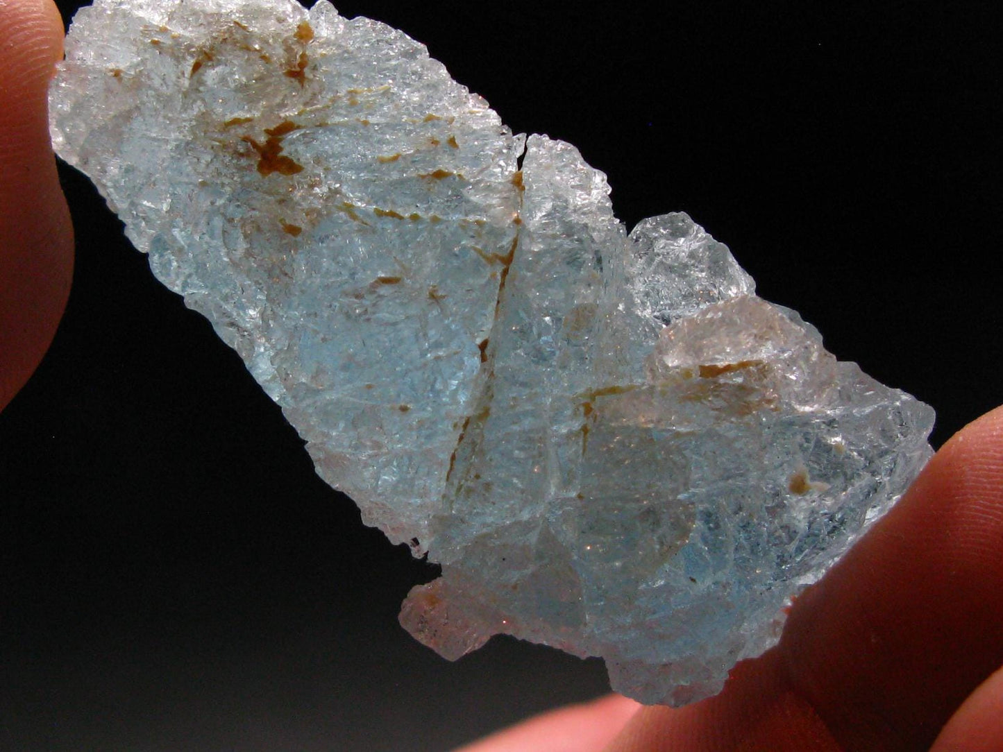 Gem Aquamarine Etched Crystal Blue Beryl From Brazil - 44.91 Grams - 2.5"