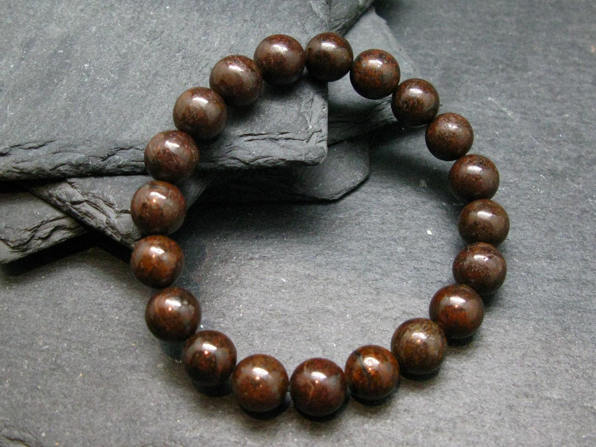 Meteorite Chondrite Genuine Bracelet ~ 7 Inches ~ 10mm Round Beads