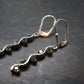 Moldavite Tektite Silver Earrings from Czech Republic - 3.72 Grams