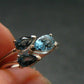 Facetted Blue Topaz Sterling Silver Ring - 1.92 Grams - Size 8