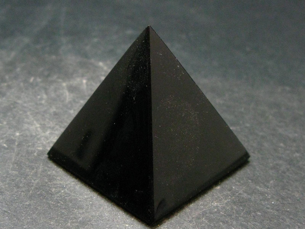 Black Obsidian Pyramid From Mexico - 1.5"