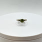 Beaded Peridot Ring | Natural Green Peridot in Sterling Silver | August Birthstone Jewelry - Size 8