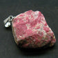 Rare Raw Deep Pink Thulite Silver Pendant From Norway - 1.2" - 5.14 Grams
