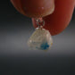 Rare Raw Blue Euclase Gem Crystal Silver Pendant from Zimbabwe - 0.5" - 1.10 Grams