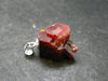 Vanadinite Crystal Silver Pendant From Morocco - 0.9" - 5.86 Grams