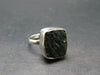 Natural Crystal Black Tourmaline 925 Silver Ring From Namibia - 6.05 Grams - Size 6