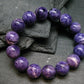 Charoite Genuine Bracelet ~ 7 Inches ~ 12mm Round Beads