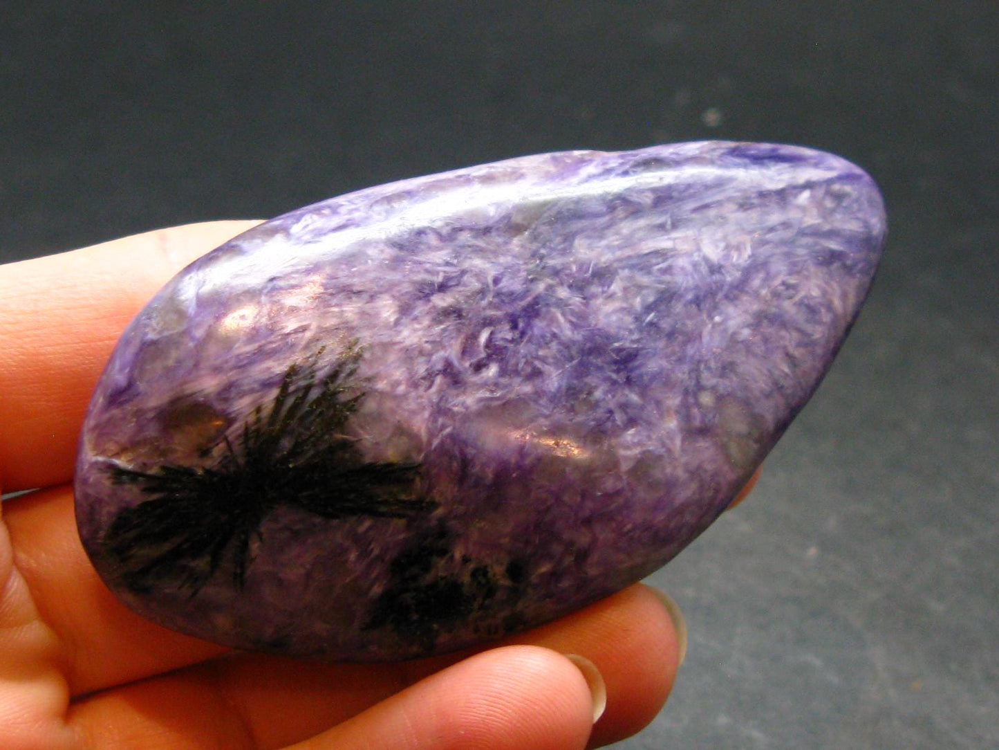 Large Nice Charoite Tumbled Stone from Russia - 63.94 Grams - 2.8"