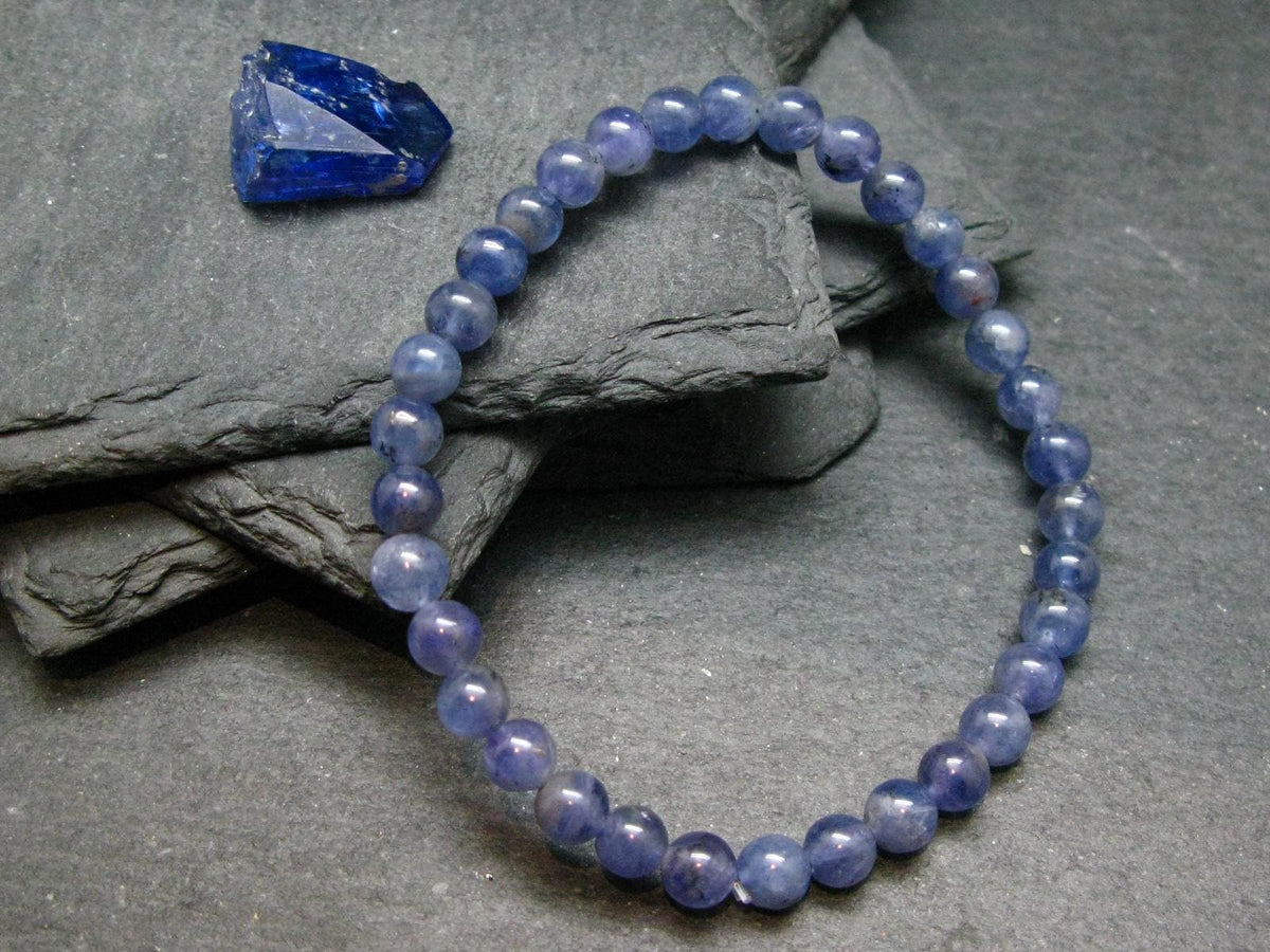 Tanzanite Genuine Bracelet ~ 7 Inches ~ 6mm Round Beads