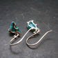 Nice Raw Natural Turquoise Sterling Silver Earrings from Mexico - 1.7 Grams