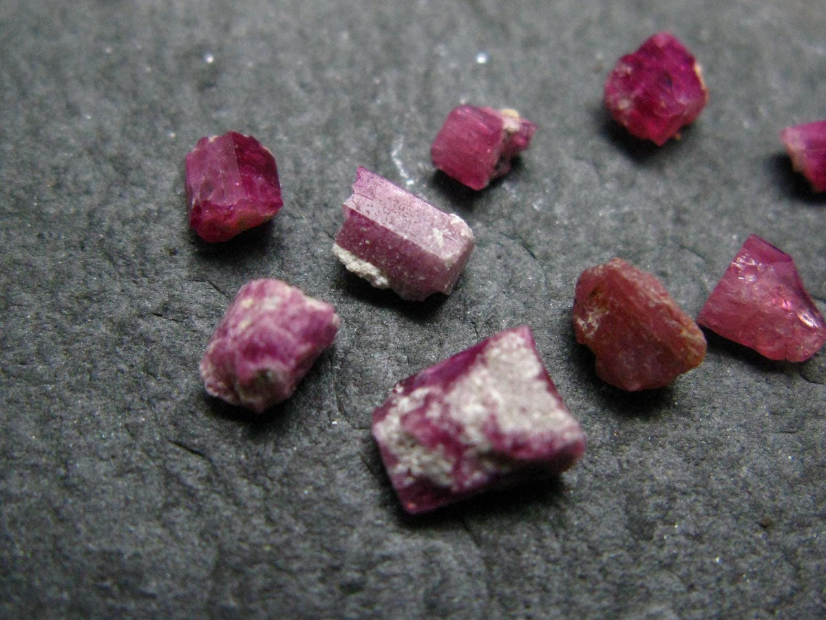 Nice Lot of 10 Bixbite Red Emerald Beryl Crystals From Utah USA - 3.66 Carats