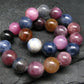 Fancy Color Sapphire Genuine Bracelet ~ 7 Inches ~ 8mm Round Beads