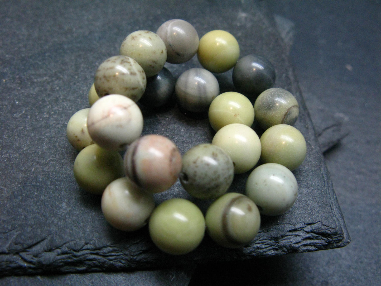 Infinity Infinite Stone Genuine Bracelet ~ 7 Inches ~ 8mm Round Beads