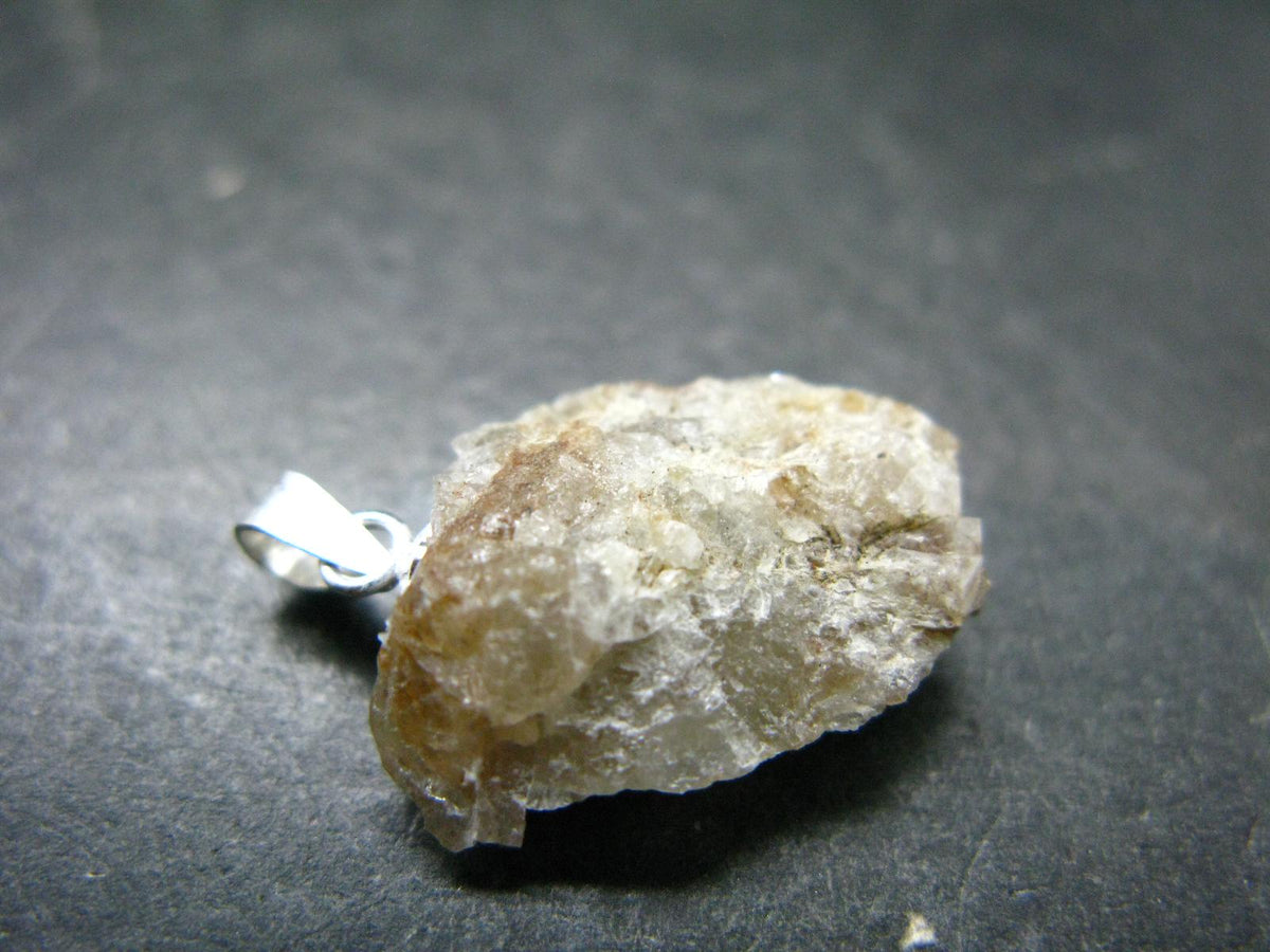 Rare Herderite Crystal Silver Pendant from Brazil - 1.0" - 2.36 Grams