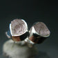 Morganite Pink Beryl Crystal Sterling Silver Stud Earrings From Brazil