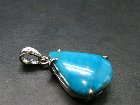 Turquoise Silver Pendant - 1.2" - 5.38 Grams