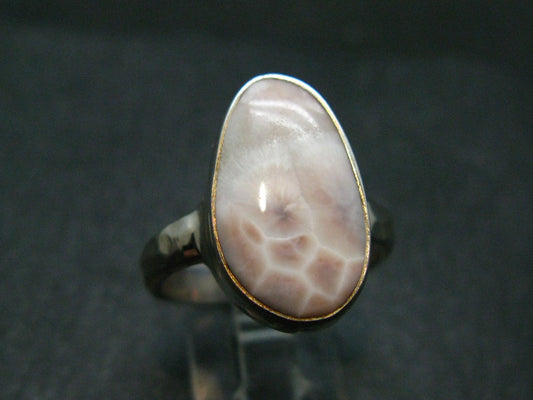 Natrolite Sterling Silver Ring From Indonesia - Size 7.5