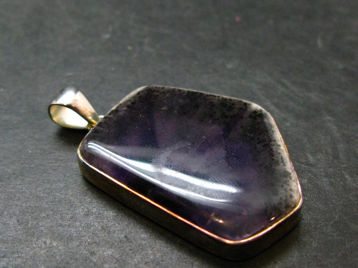 Atomic Trapiche Amethyst Sterling Silver Pendant From Brazil - 1.9" - 15.0 Grams