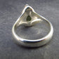 Moldavite Tektite Facetted Silver Ring from Czech Republic - Size 7.25 - 5.93 Grams