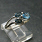 Facetted Blue Topaz Sterling Silver Ring - 1.79 Grams - Size 6