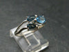 Facetted Blue Topaz Sterling Silver Ring - 1.79 Grams - Size 6