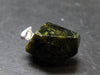 Nice Rare Terminated Epidote Crystal Silver Pendant From Peru - 1.0" - 6.07 Grams