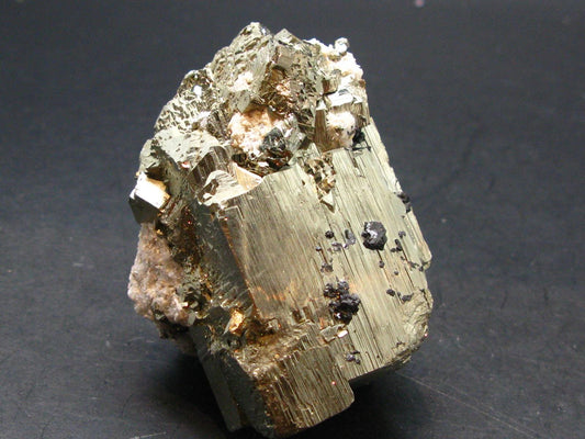 Perfect Pyrite Cube Crystal from Spain - 2.6" - 318 Grams