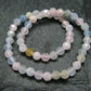 Aquamarine & Morganite Genuine Bracelet ~ 7 Inches ~ 4mm Facetted Beads