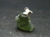 Moldavite Tektite Silver Pendant from Czech Republic - 0.7" - 1.23 Grams
