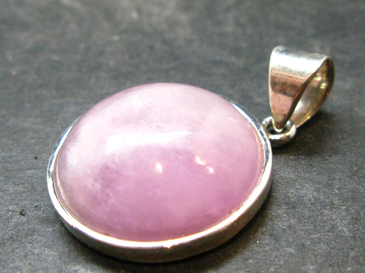 Gem Kunzite Silver Pendant From Brazil - 1.3"
