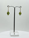 Peridot Teardrop Dangle Earrings | Sterling Silver August Birthstone