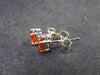 Faceted Orange Kyanite Crystal Stud Earrings From Brazil