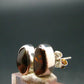 Fire Agate Stud Earrings From Mexico - 0.6" - 2.0 Grams